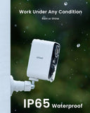 ieGeek 2K Wireless Security Camera Outdoor Colorful Night Vision, Rechargeable Battery CCTV Camera Systems, WiFi Home