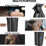 Kemei 2299 Barber Cordless Hair Trimmer 0mm Zero Gapped Carving Clipper Detailer Professional Electric Finish Cutting Machine