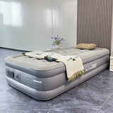 Durable Inflatable Air Mattress Glamping Mats PVC Inflatable Sleeping Mattress Double Height Inflatable Mattress Built-in Pump