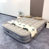Durable Inflatable Air Mattress Glamping Mats PVC Inflatable Sleeping Mattress Double Height Inflatable Mattress Built-in Pump
