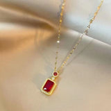 Emerald Necklace Female Zircon Crystal