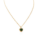 Emerald Necklace Female Zircon Crystal