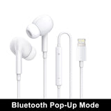 Original Headphones For Apple iPhone 14 13 12 11 Pro Max Wired Lightning Bluetooth Earphones In-Ear Headset Phone Accessories